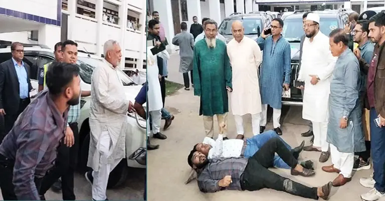 তিন উপদেষ্টাকে অবরুদ্ধ করে ছাত্রজনতার অবস্থান